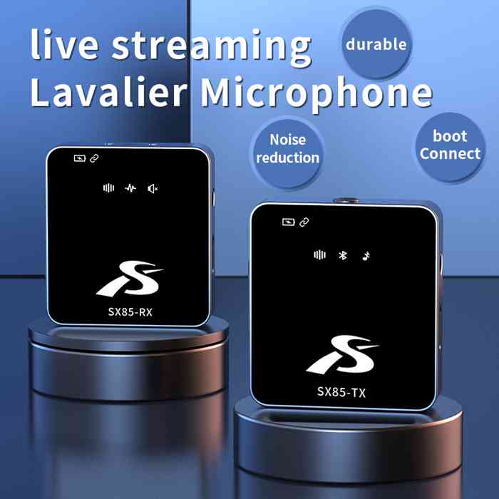 SX85 single Wireless Microphone for PC, DSLR Camera iPhone & Type-C Android